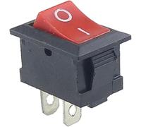 On/Off Mini Boat Rocker Toggle Switch,1PCS KCD1 2PIin 3Pin Boat Car 6A/10A 250V/125V AC Red Yellow Green Blue Black Button KCD1(Red 2pin)