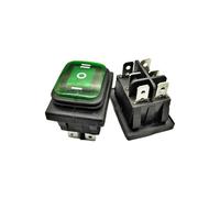 On/Off Mini Boat Rocker Toggle Switch,1pcs Kcd4-203 20A / 250VAC 30x22 Waterproof 6-pin DPDT on Off on 12V 220V red Green LED Light(Red)