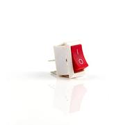 On/Off Mini Boat Rocker Toggle Switch,5pcs KCD1 Push Button Mini Switch 6A-10A 250V KCD1-101 2Pin 3Pin Snap-in on/Off 21 * 15MM Black Red White(Rb2d2p)