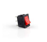 On/Off Mini Boat Rocker Toggle Switch,5pcs KCD1 Push Button Mini Switch 6A-10A 250V KCD1-101 2Pin 3Pin Snap-in on/Off 21 * 15MM Black Red White(Red3d3p)