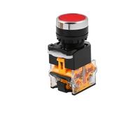 ON-OFF Momentary/Latching Push button switch 22mm 4 Screws Circular small size Flat round Panel Cutout LA38-11BN LA38-11BNZS IDGTTLDF(Red,Self-reset)