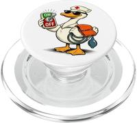 On Off Nurse Duck Funny Blood Pressure Cuff Graphic PopSockets PopGrip for MagSafe