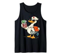 On Off Nurse Duck Funny Blood Pressure Cuff Graphic Tank Top