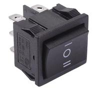 On-Off-On Rectangle Rocker Switch DPDT 20 x 22mm Panel Cut Out 4.8mm Quick Connect Terminals 3 Position DIY Hobby Automotive Auto