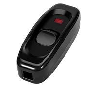 ON/OFF Switch AC 250V 10A Inline ON/OFF Table Desk Lamp Cord Cable Switch with LED Indicator Light (Black)