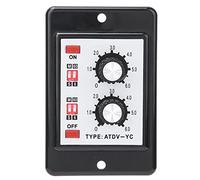 On Off Timer Relay Knob Control Time Switch Medium Power Adjustable 6S-60M Delay for Automated Circuit(Onecolor)