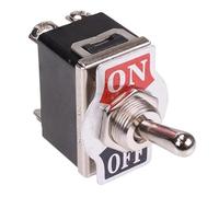 On-Off Toggle Switch Screw Terminals 10A 250VAC DPST Missile Style Car Dash Metal