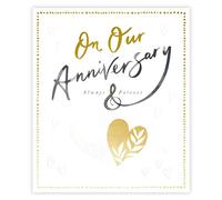 On Our Anniversary Card - Always & Forever - Contemporary Love Heart Design - Special Finishes - Eco-Friendly