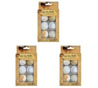 On Par 18 Pack Sh*tty Golf Balls, White, Pack of 6