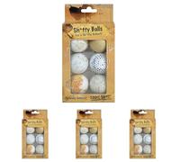 On Par 24 Pack Sh*tty Golf Balls, White, Pack of 6