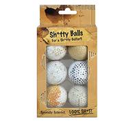 On Par 6 Pack Sh*tty Golf Balls, White, Pack of 6