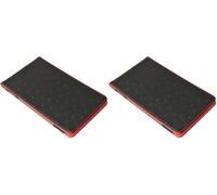 On Par Premium Golf Scorecard Holder - Ostrich, Black/Red (Pack of 2)