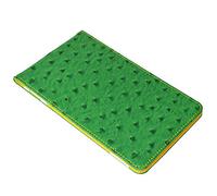 On Par Premium Golf Scorecard Holder - Ostrich, Green/Yellow