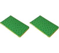 On Par Premium Golf Scorecard Holder - Ostrich, Green/Yellow (Pack of 2)