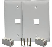 On-Q WP3452WHWP2 Keystone Wall Plate, White