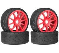 On Road Tire Tyre 17mm Wheel Rims for Arrma 1/7 Infraction Limitless Felony FS Racing Model GT RC Car Upgrade On Road Tyre 4Pcs One Set(4 Big)