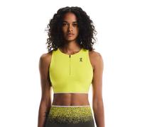 On Running On Race 1/4 Zip Women's Running Crop Top | UK M in Lime