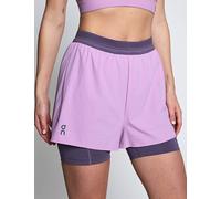 On Running Women's 3" Performance 2-in-1 Shorts - Sakura/Dewberry - Pink - Size: Small