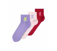 On Running Women's Logo Sock Mid 3P - Orchid/Comet - S-M - Purple
