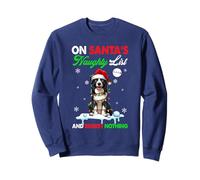 On Santa's Xmas Naughty List Regret Nothing Border Collie Sweatshirt