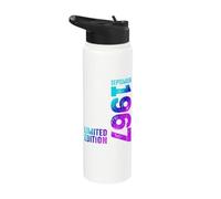 On September 1967 Since 1967 Vintage 1967 Birth Retro 1967 Stainless Steel Insulated Water Bottle