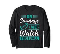 On Sundays We Watch Football with Ball and Stars Long Sleeve T-Shirt