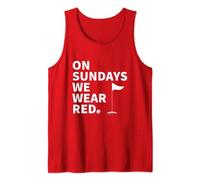 On Sundays We Wear Red - Funny Golf Tank Top
