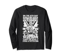 On The 8th Day God Created British Veteran Flag UK Long Sleeve T-Shirt