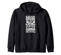 On The 8th Day God Created British Veteran Flag UK Zip Hoodie