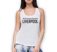 On The 8th Day God Created Liverpool Women's Vest - white Medium