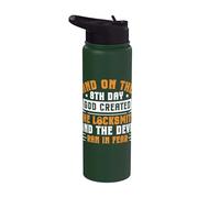On The 8th Day God Created The Locksmith Stainless Steel Insulated Water Bottle