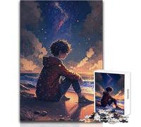 On The Beach Jigsaw 1000 Pieces for Adults Brain Training Educational Game Ideal Surprise Gift for Loved Ones Size 38x52cm