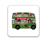 ON The Buses - Fan Art - Green Bus Characters - Pack of 10 Square Stickers - 55mm x 55mm