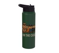 On The Case Detective Owls Squad Cartoon Stainless Steel Insulated Water Bottle