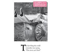 On The Ceiling, 21st Birthday Card for Her, Age 21 Birthday Card, Funny 21st Birthday Card for a Girl