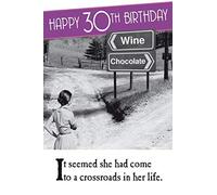 Greetings Card On The Ceiling 30Th Bday Woman Standing At A Cross Roads Card Emotional Rescue Natural One Size