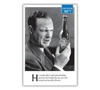 On the Ceiling Funny 40th Birthday Card for Him, Age 40 Birthday Card Man, He Usually Didn't Mind Jokey Birthday Presents…., Black & White