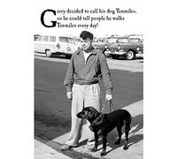 On The Ceiling, Funny Birthday Card Gerry Decided to Call his Dog Tenmiles!, Happy Birthday Card for Him, Generic Birthday Card