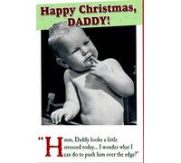 On The Ceiling, Stressed, Daddy, Christmas Card, 159x235mm, XXW2021