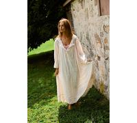 On the Daily Maxi Nightie by Intimately at Free People in Champagne Dream, Size: Medium - female