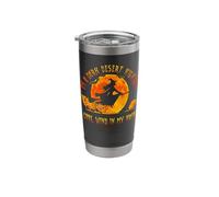 On The Dark Desert Highway Witch Riding Broom Night Hippies Stainless Steel Insulated Tumbler