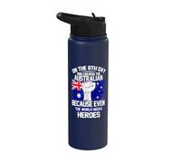 On The Eighth Day God Created The Australian Pride Heroes Stainless Steel Insulated Water Bottle