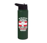 On The Eighth Day God Created The Austrian Pride Heroes Stainless Steel Insulated Water Bottle