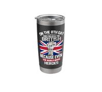 On The Eighth Day God Created The British Pride Heroes Stainless Steel Insulated Tumbler