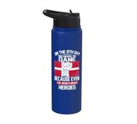On The Eighth Day God Created The Dane Pride Heroes Stainless Steel Insulated Water Bottle