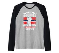 On The Eighth Day God Created The Norwegian Pride Heroes Raglan Baseball Tee