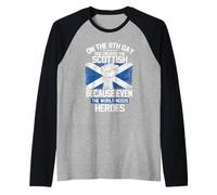 On The Eighth Day God Created The Scottish Pride Heroes Raglan Baseball Tee