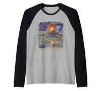 ON THE EVE of THE DECCAN Traps Dinosaur Art Adventure Raglan Baseball Tee