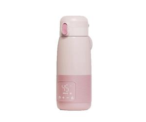 on The Go Bottle Warmer Bottle Warmer Portable Travel 20 Hours of Heat Preservation Fast Heating 5 Layer Insulation Design for Outdoor Car Airplane Travel (Pink,500ml)