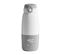 on The Go Bottle Warmer Mobile Bottle Warmer Precise Temperature Control Fast Heating for Outdoor Car Airplane Travel (Grey)